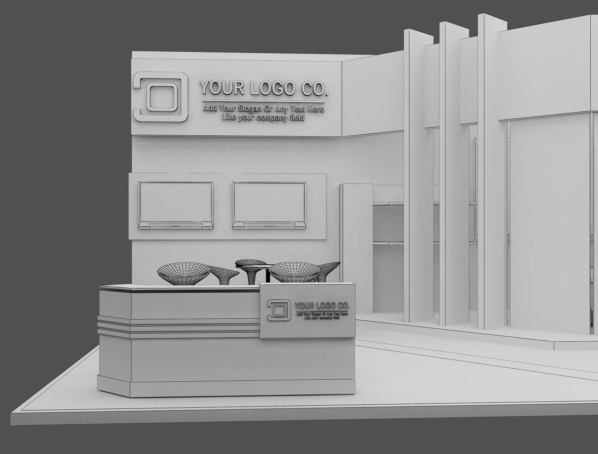 Booth Exhibition Stand a471  3D model_11