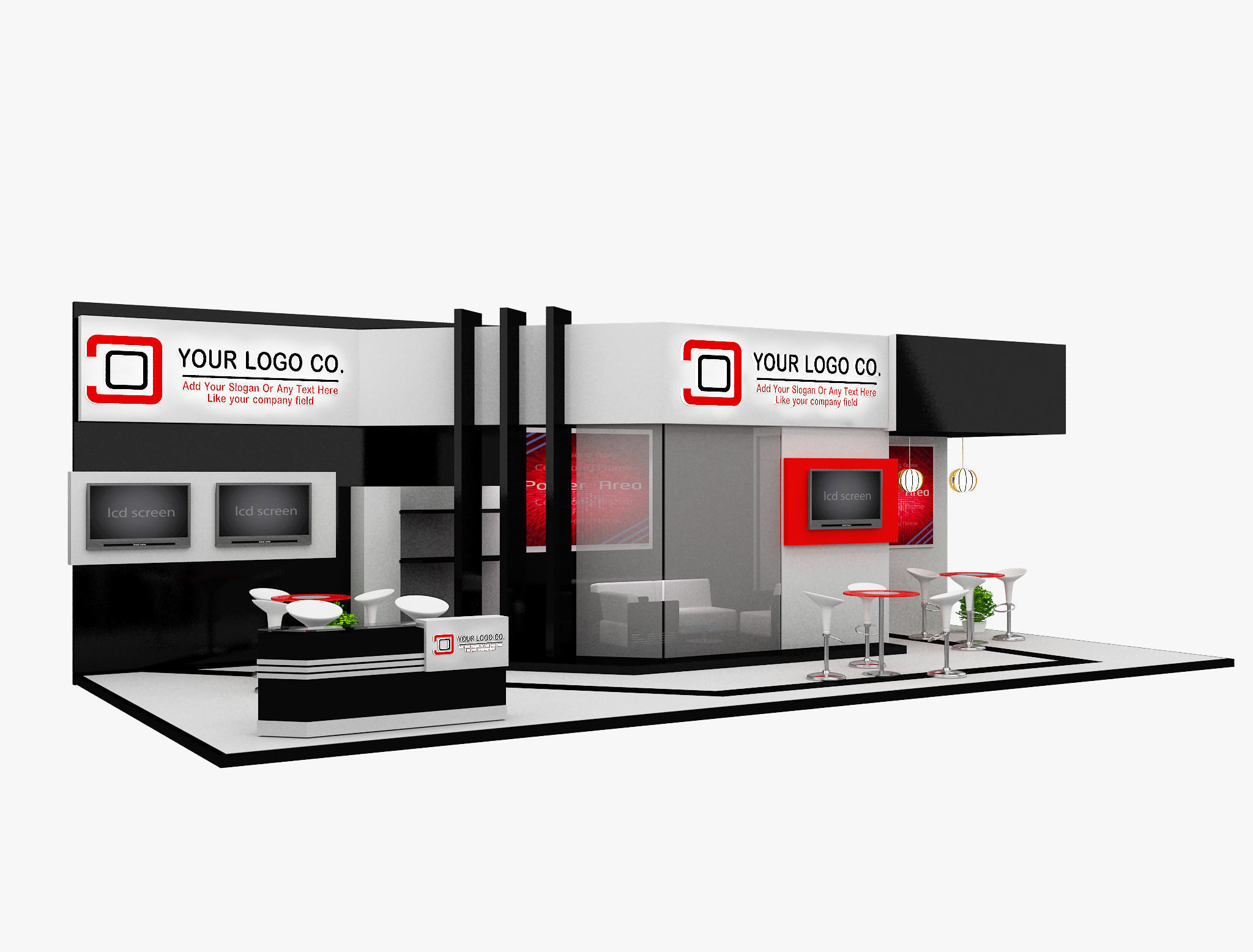 Booth Exhibition Stand a471  3D model_12