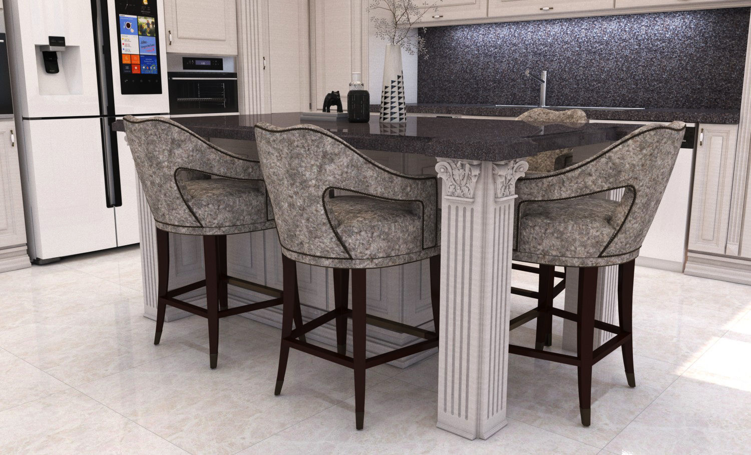 Classic kitchen  3D model_4