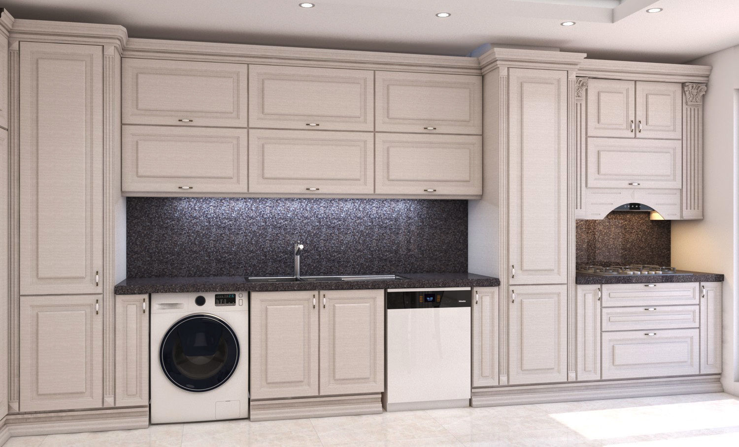 Classic kitchen  3D model_2