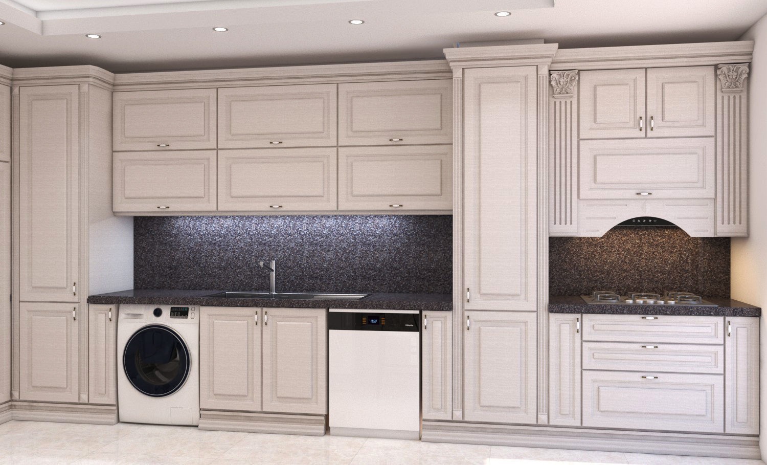 Classic kitchen  3D model_3