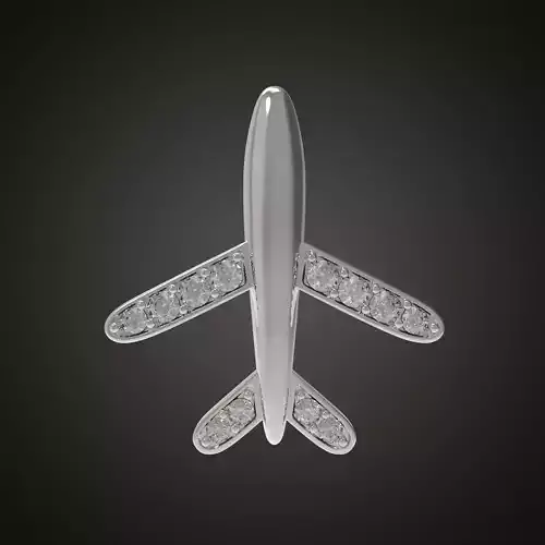 Airplane pendant earrings