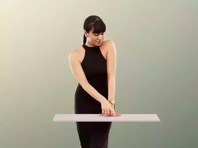 Joana 13111 - Elegant Woman Pointing On Table