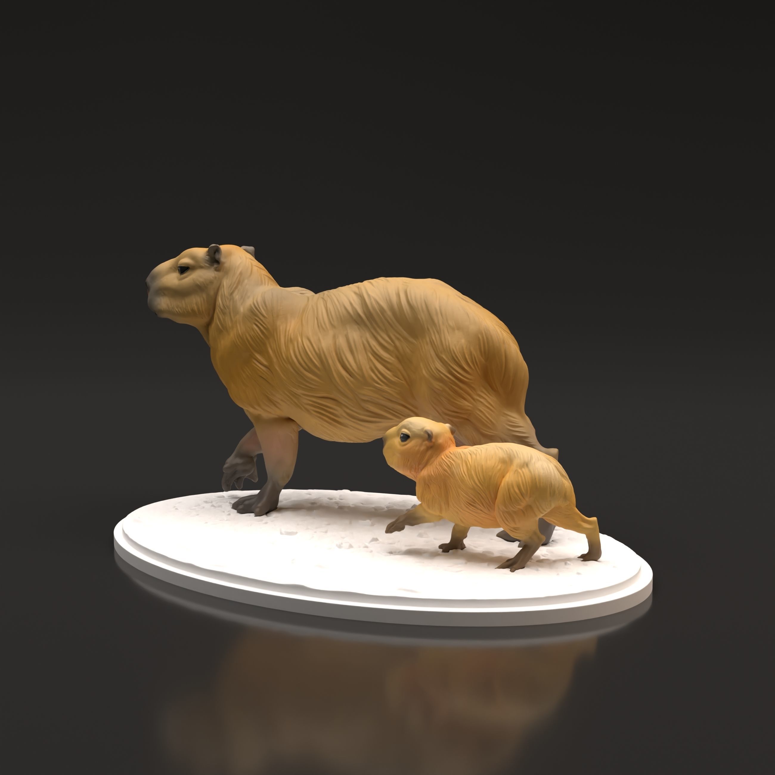 Capybaras for 3D Printing 3D print model_1