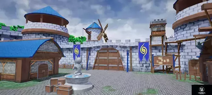 Cartoon Castle For Mobile Game - Pack 01 