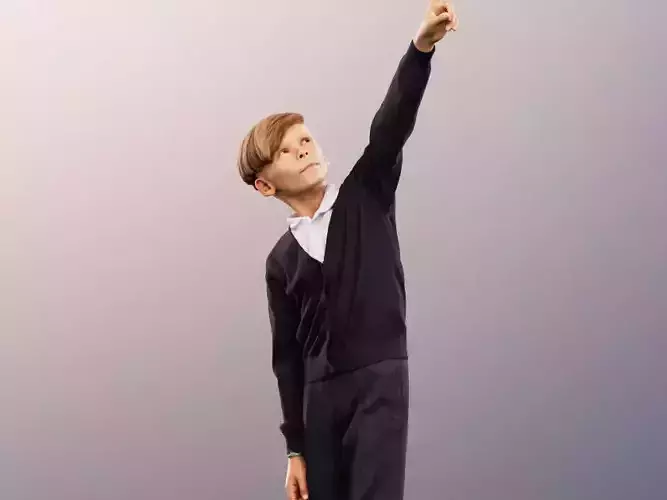 Leonard 12525 - Standing School Boy Pointing