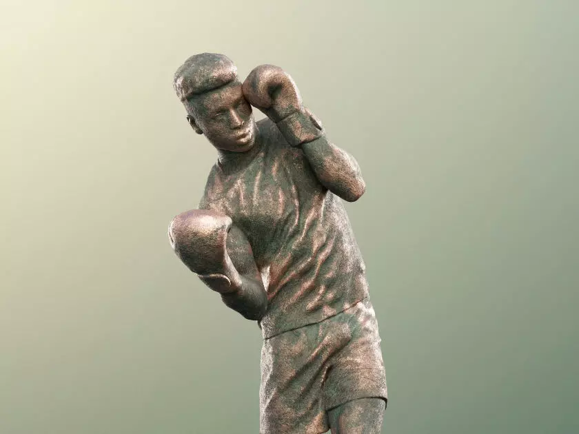 Kendal 12077-02 - Male Boxer Statue Low-poly 3D model_0