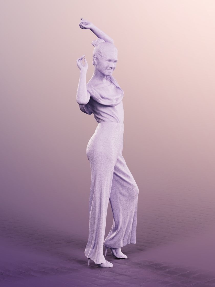 Bella 11645-02 - Dancing Woman Statue Low-poly 3D model_5