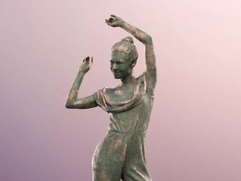 Bella 11645-02 - Dancing Woman Statue Low-poly 3D model_0