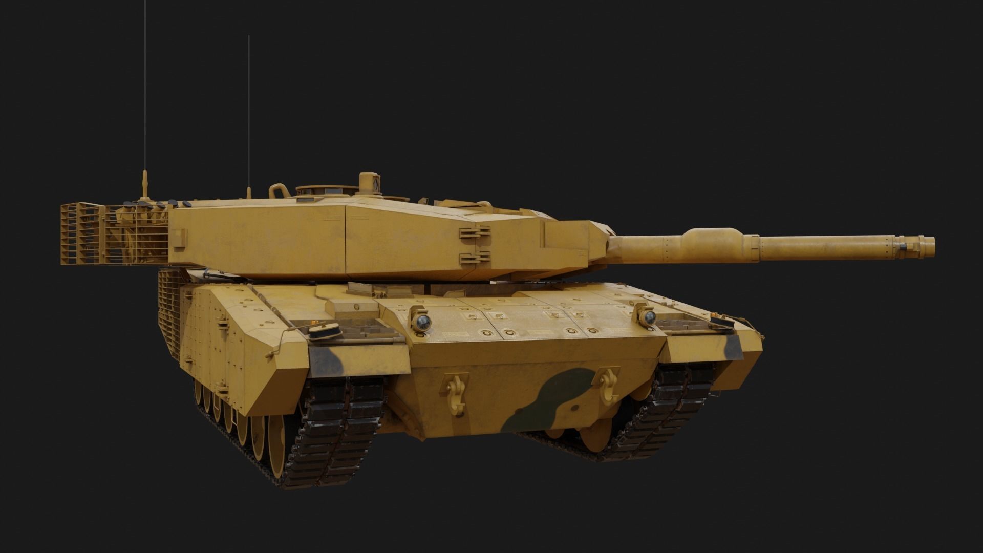 Leopard 2a4-t1 Low-poly 3D model_1