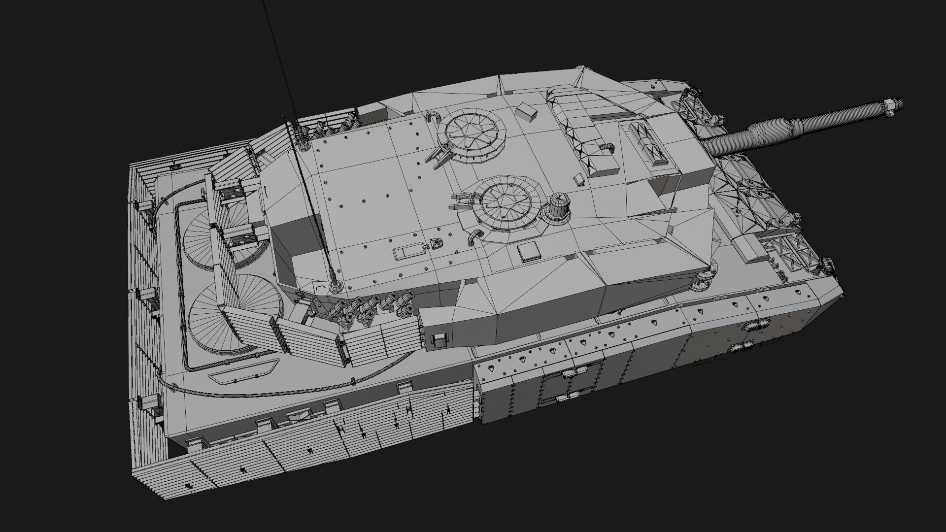 Leopard 2a4-t1 Low-poly 3D model_18