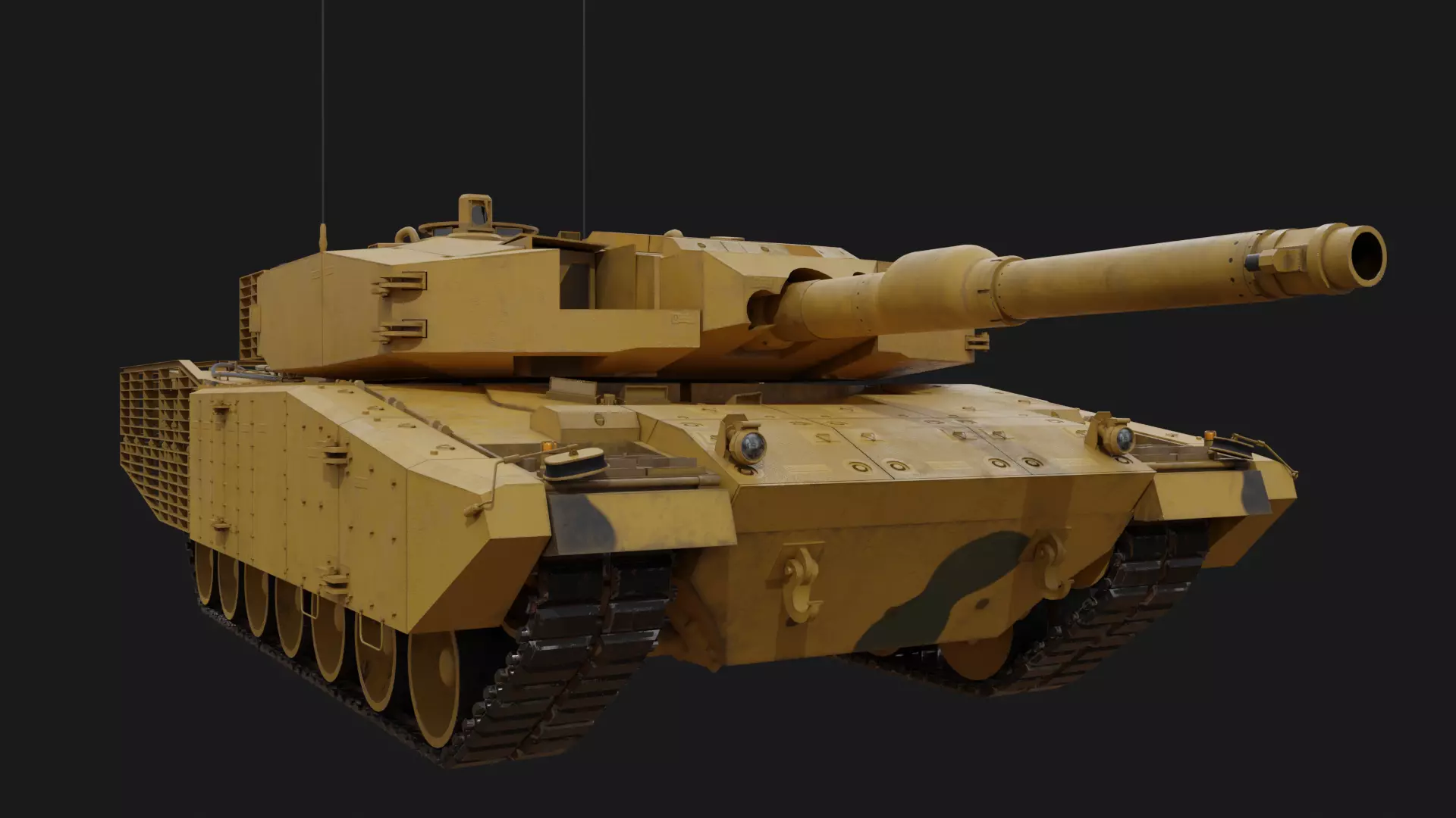 Leopard 2a4-t1 Low-poly 3D model_0