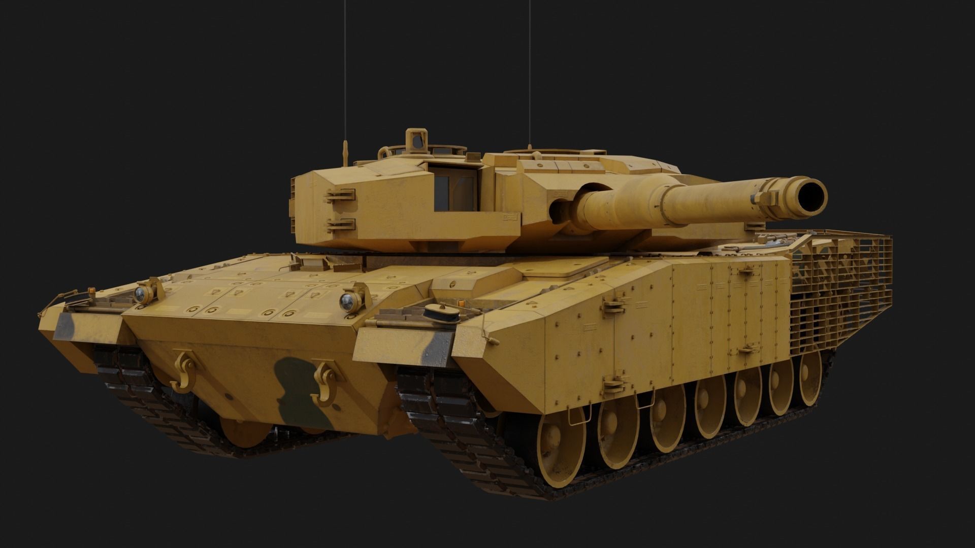 Leopard 2a4-t1 Low-poly 3D model_2