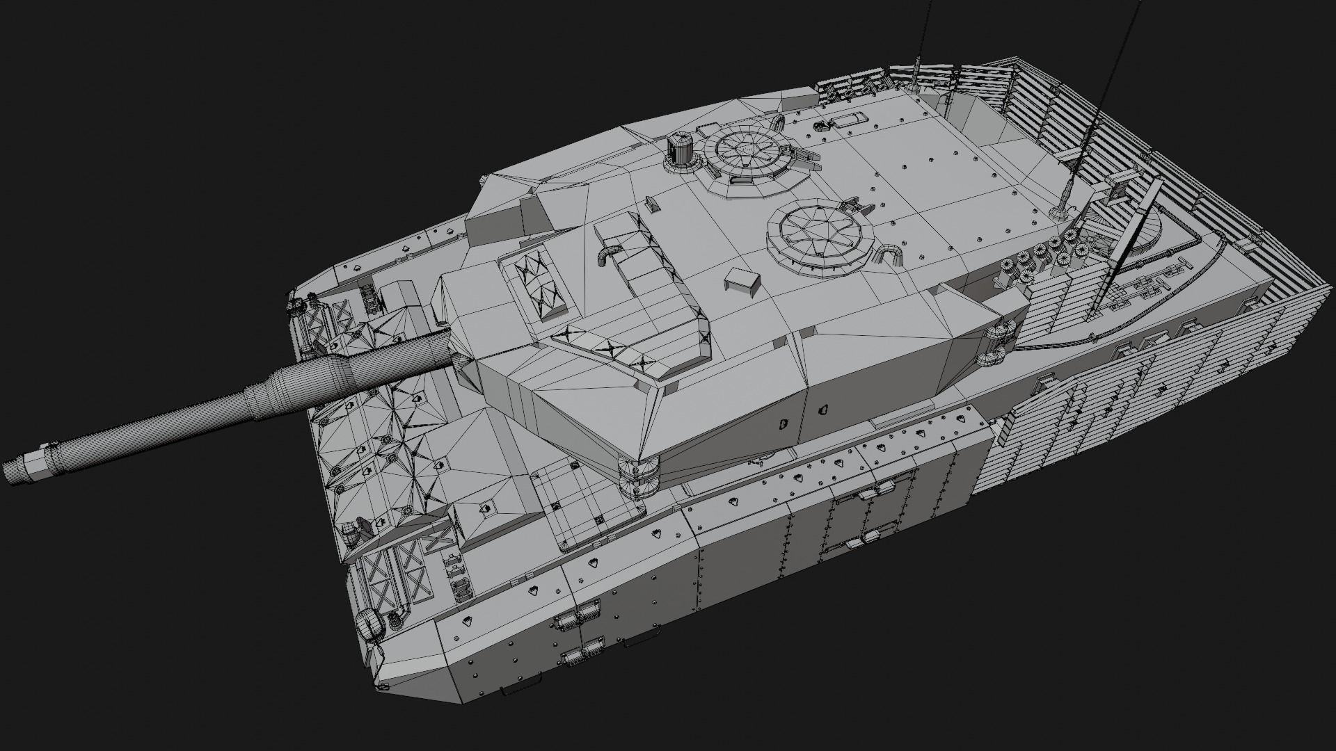 Leopard 2a4-t1 Low-poly 3D model_14