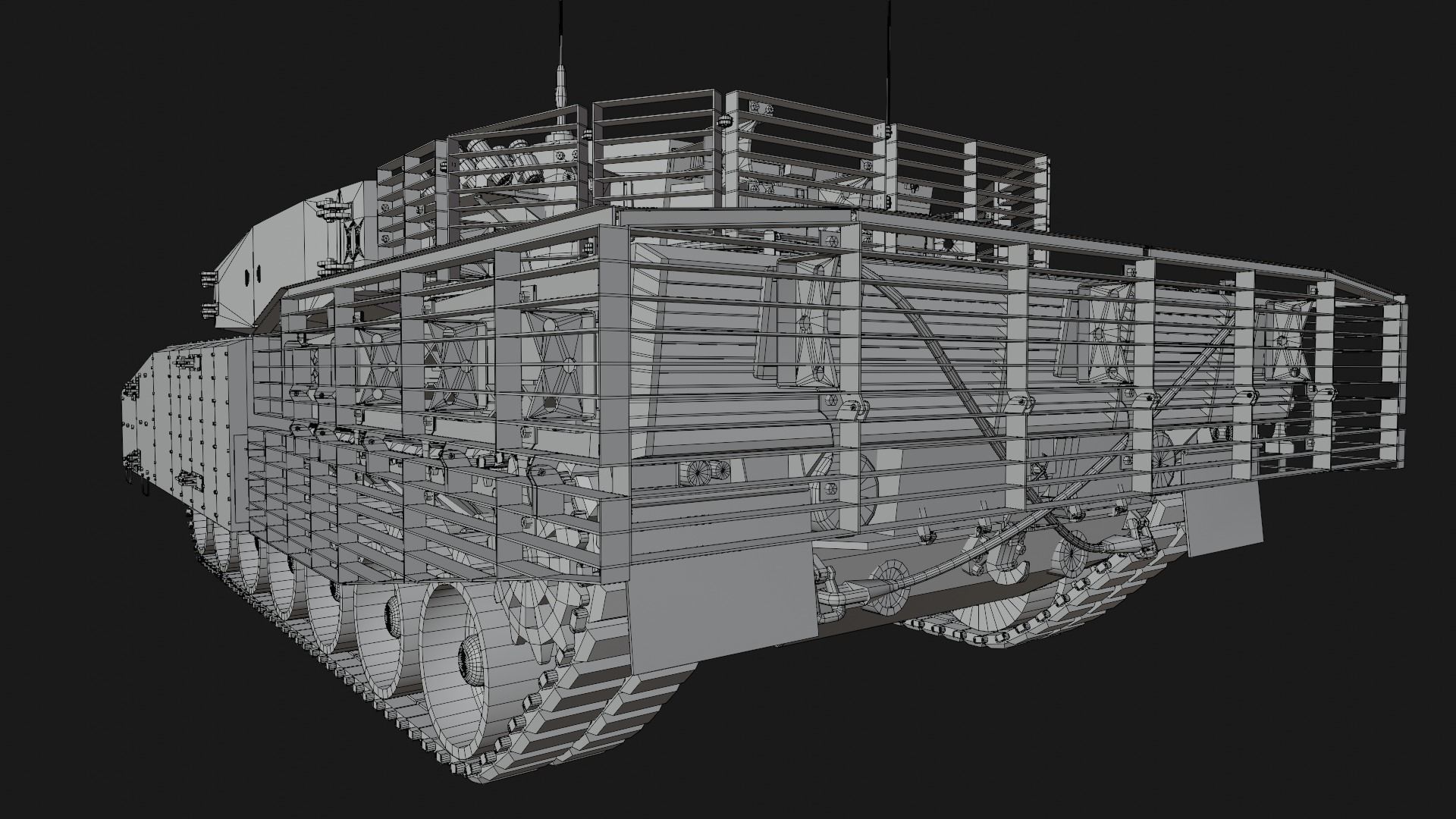 Leopard 2a4-t1 Low-poly 3D model_11