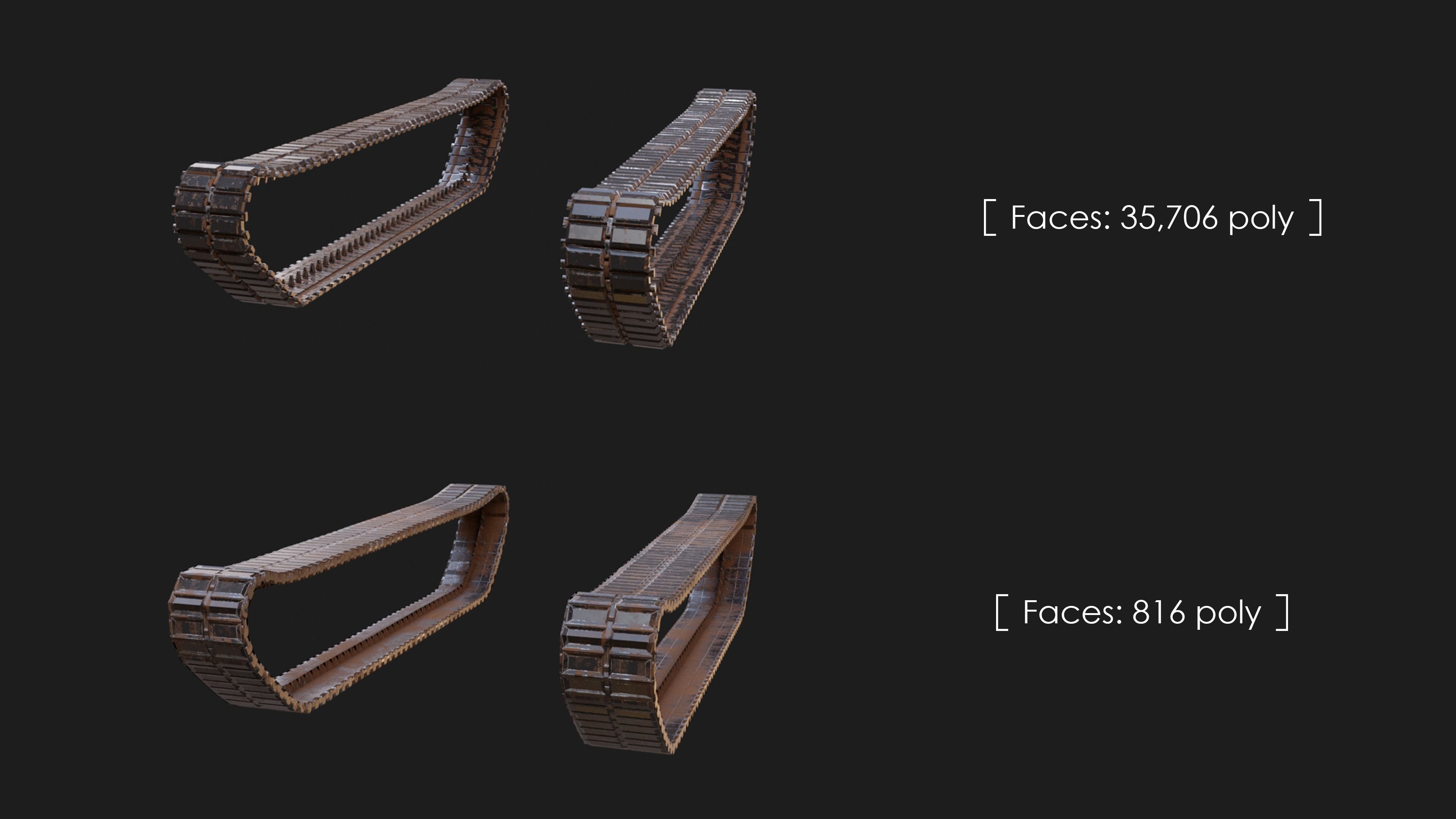 Leopard 2a4-t1 Low-poly 3D model_8