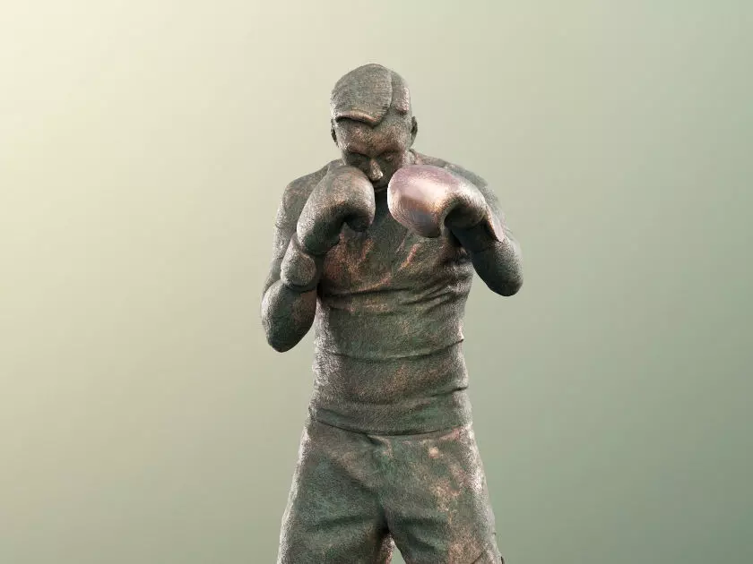Nick 11550-02 - Male Boxer Statue Low-poly 3D model_0