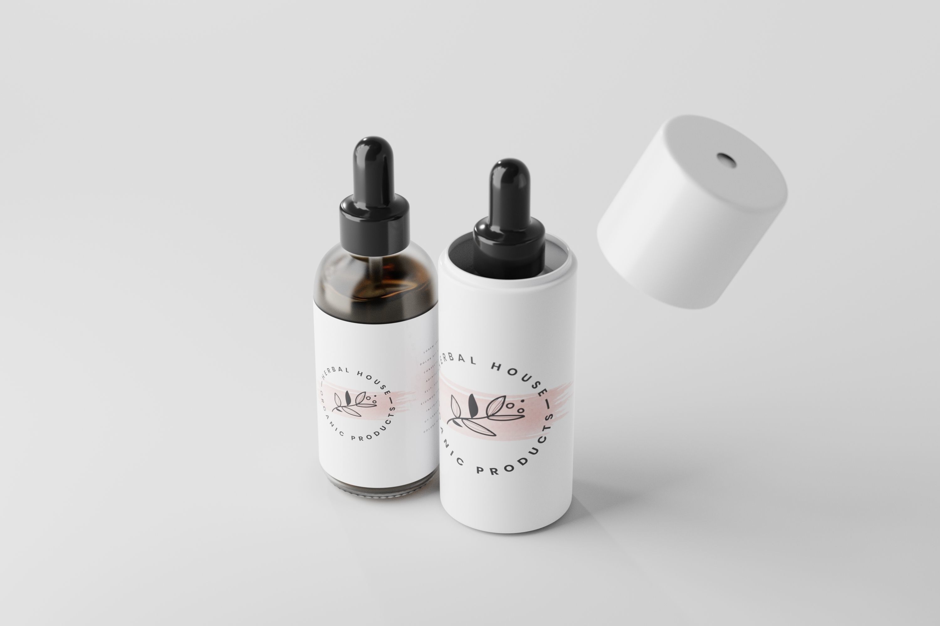 Cosmetic Dropper Bottle Low-poly 3D model_2