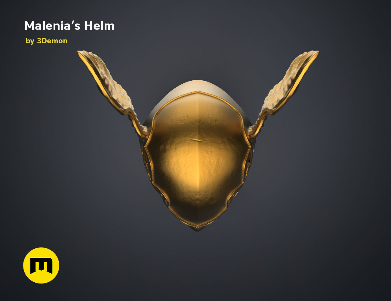 Malenia Winged Helm - Elden Ring 3D print model_10