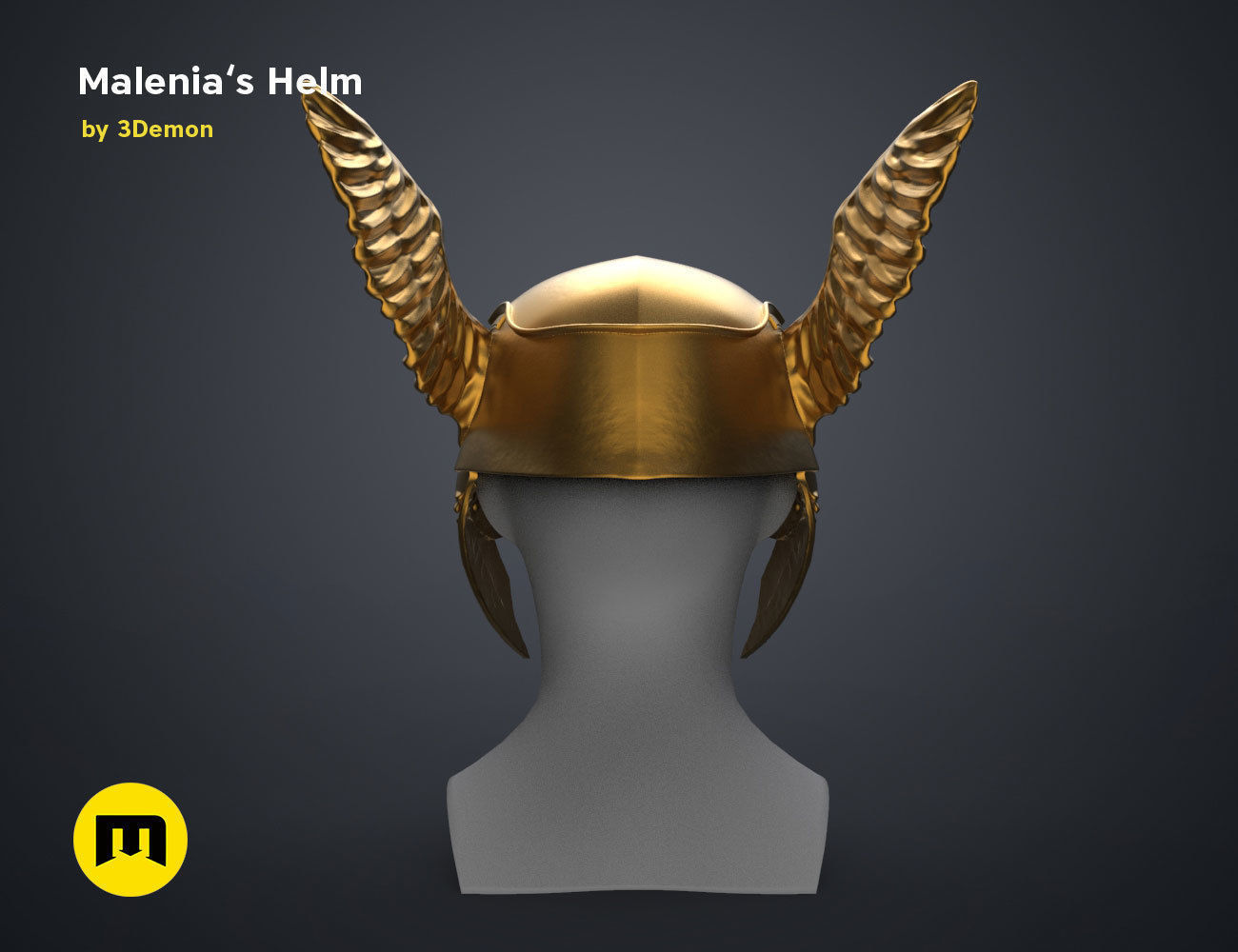 Malenia Winged Helm - Elden Ring 3D print model_9