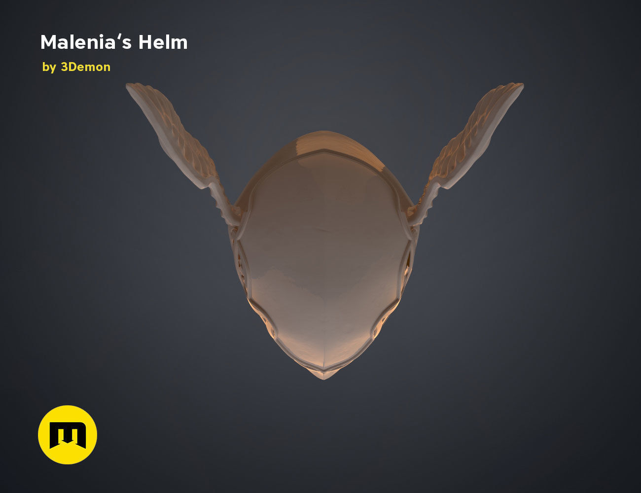 Malenia Winged Helm - Elden Ring 3D print model_15