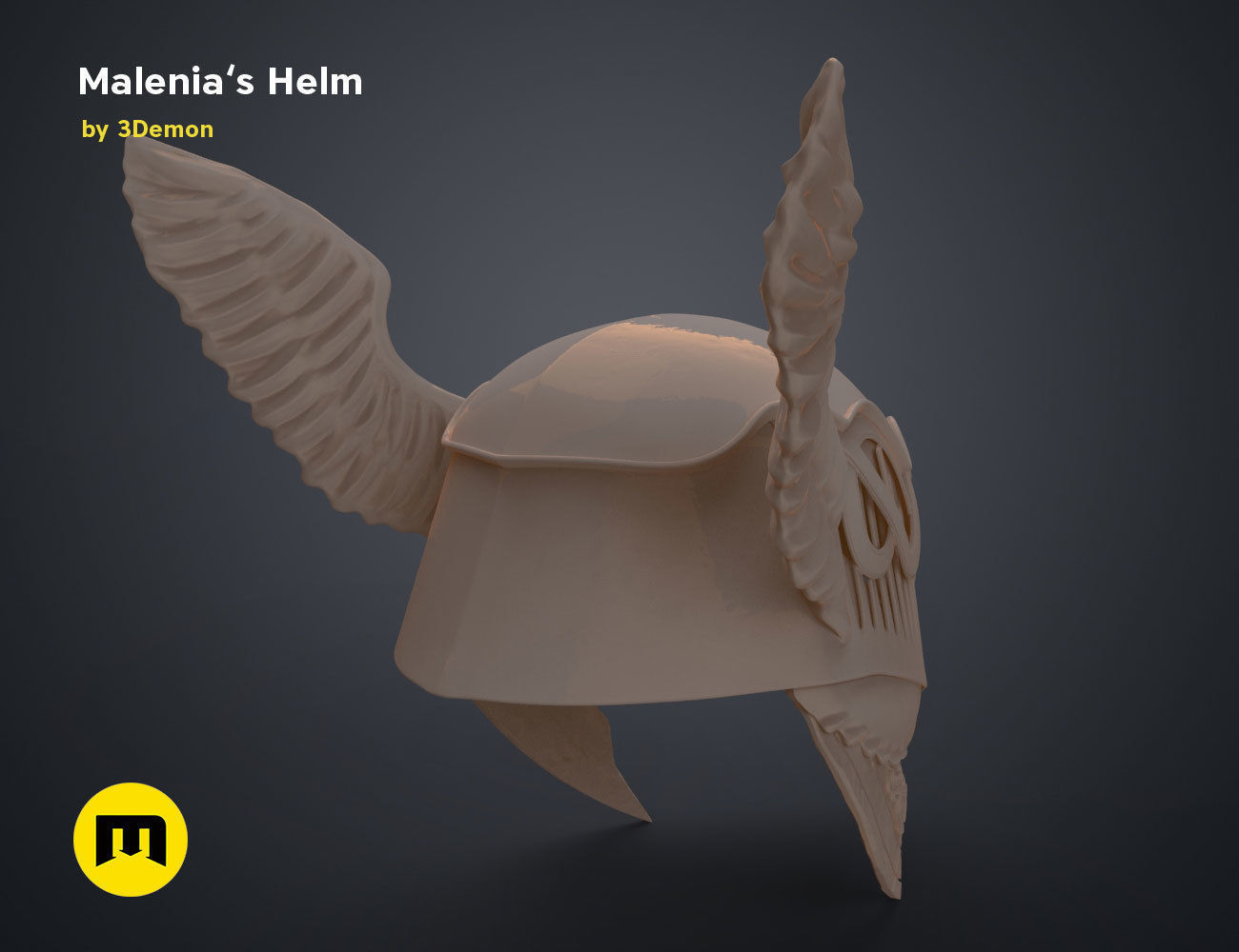 Malenia Winged Helm - Elden Ring 3D print model_22