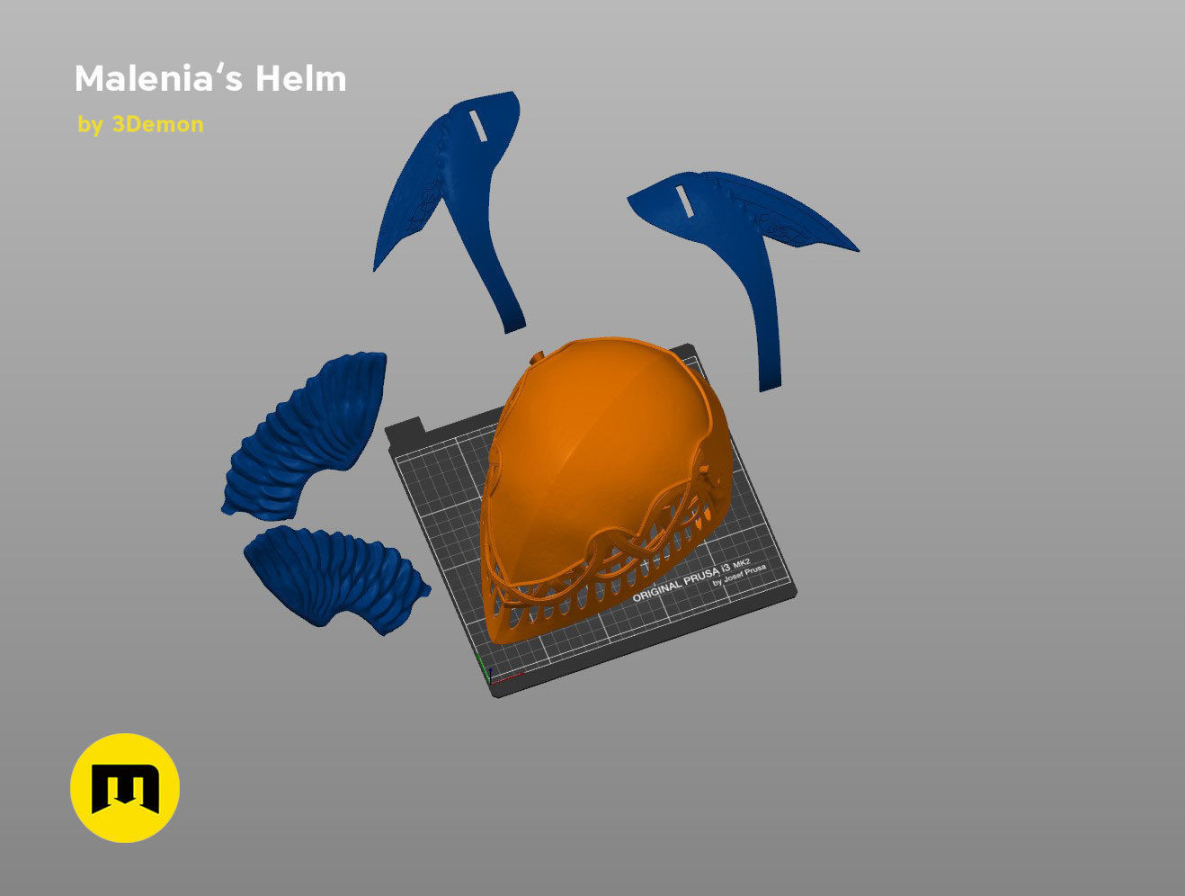 Malenia Winged Helm - Elden Ring 3D print model_8