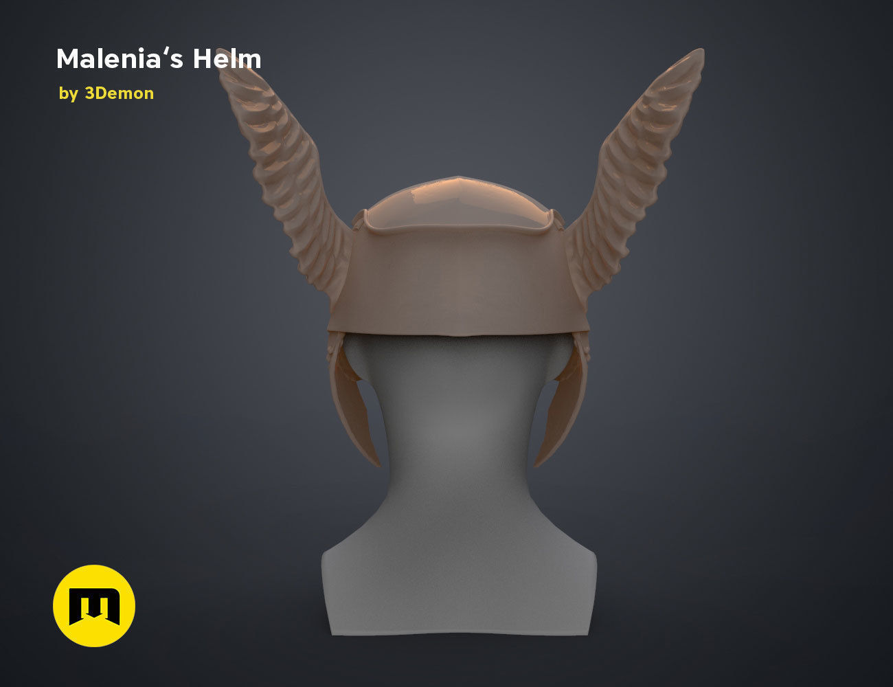 Malenia Winged Helm - Elden Ring 3D print model_14