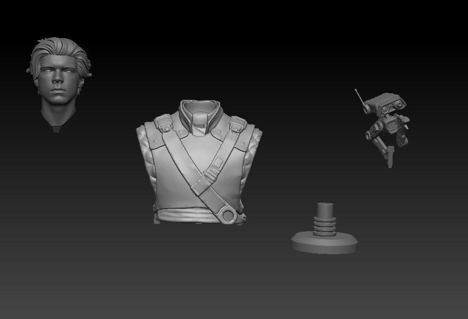 Star Wars Jedi Fallen Order Cal Kestis jedi padawan Bust 3D print model_2