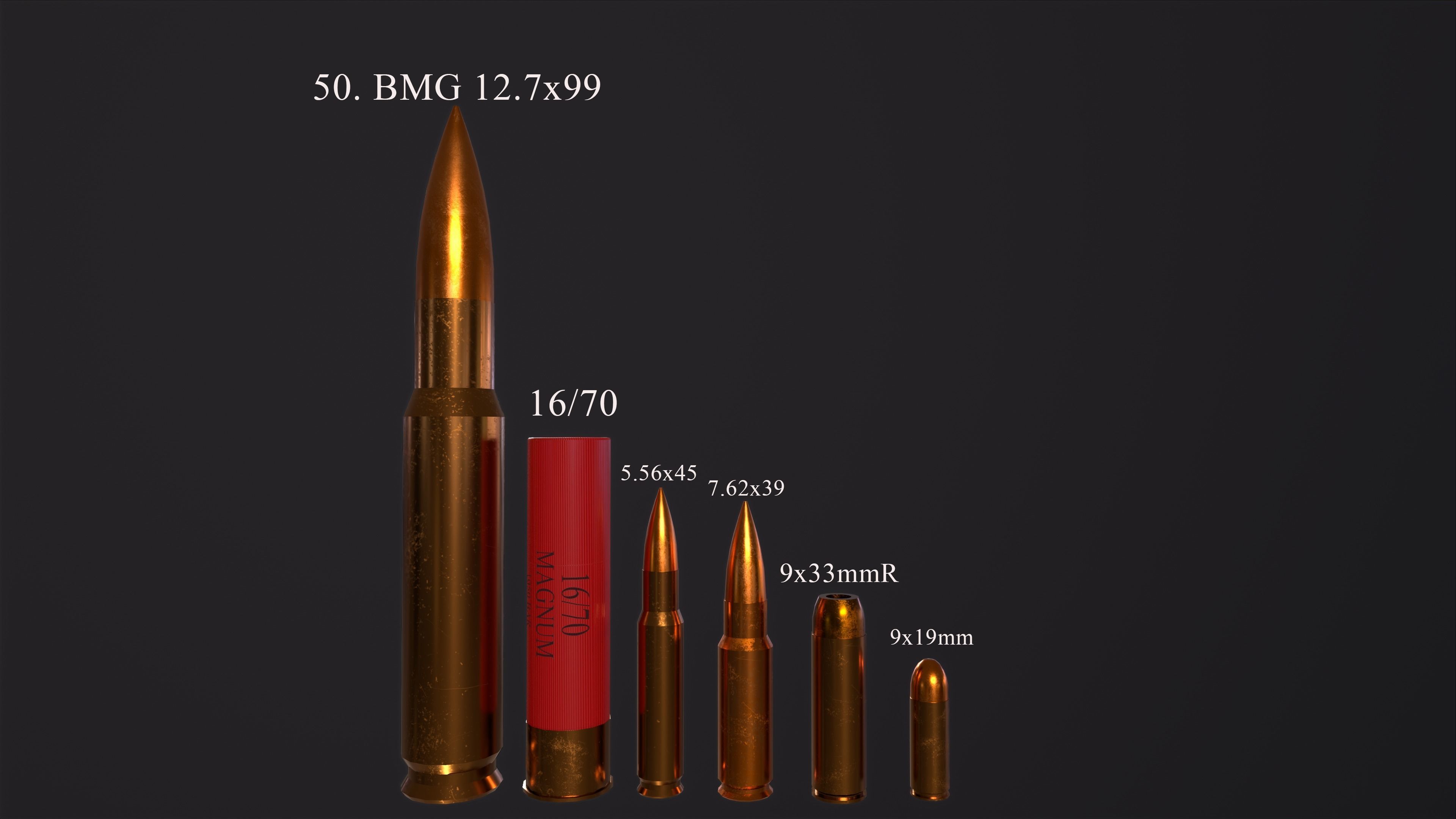 3D model Small pack of common bullets VR / AR / low-poly | CGTrader