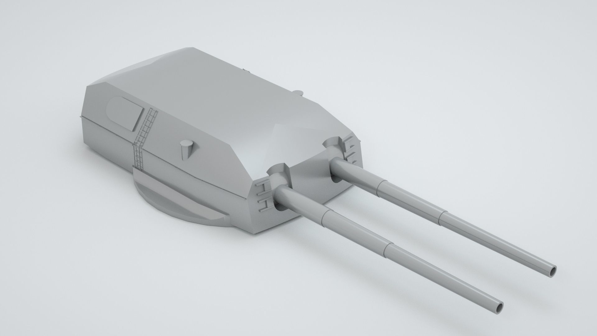 38cm 380mm SK C - 34 Bismarck Naval Gun 3D model_4