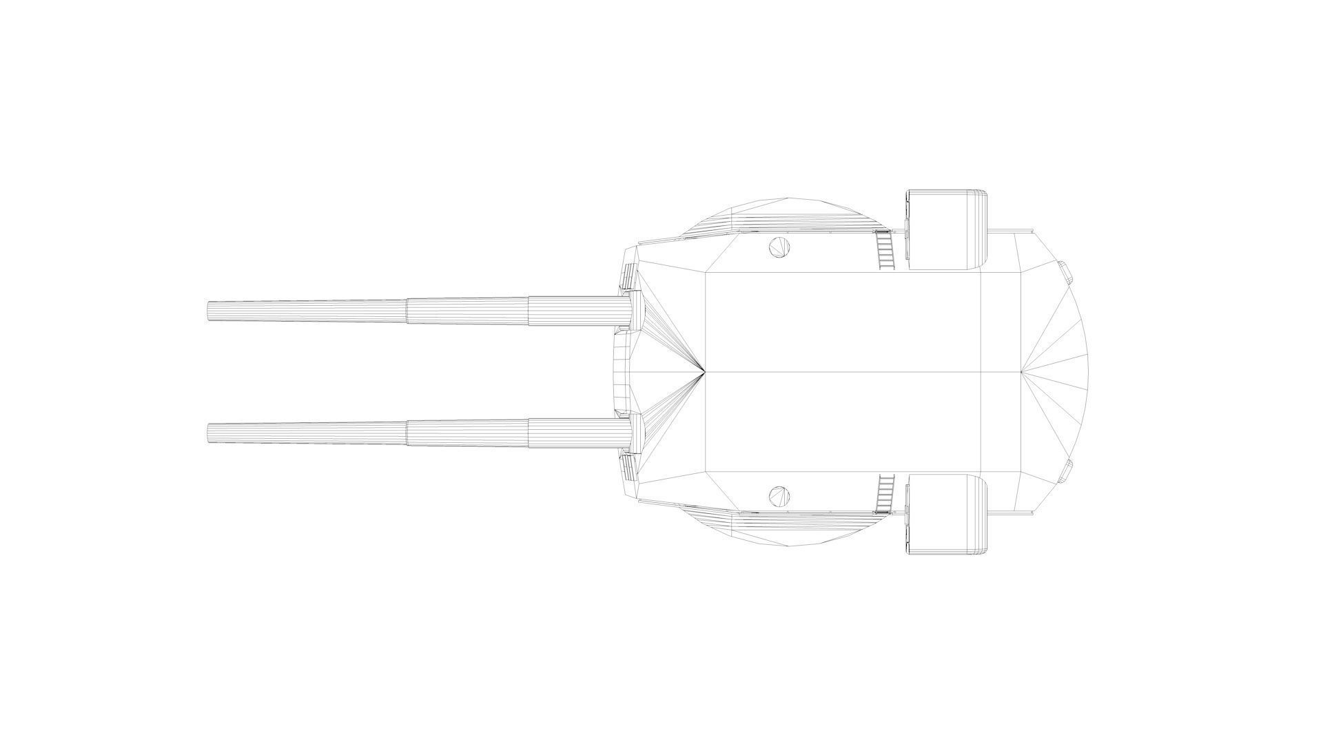 38cm 380mm SK C - 34 Bismarck Naval Gun 3D model_17