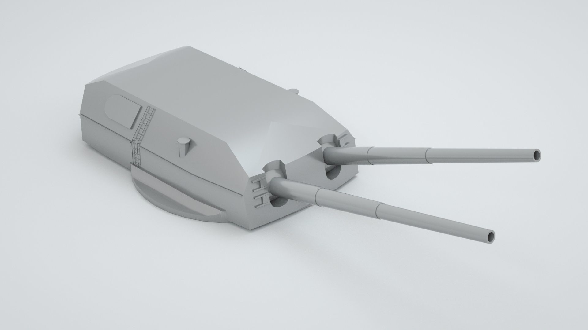 38cm 380mm SK C - 34 Bismarck Naval Gun 3D model_1