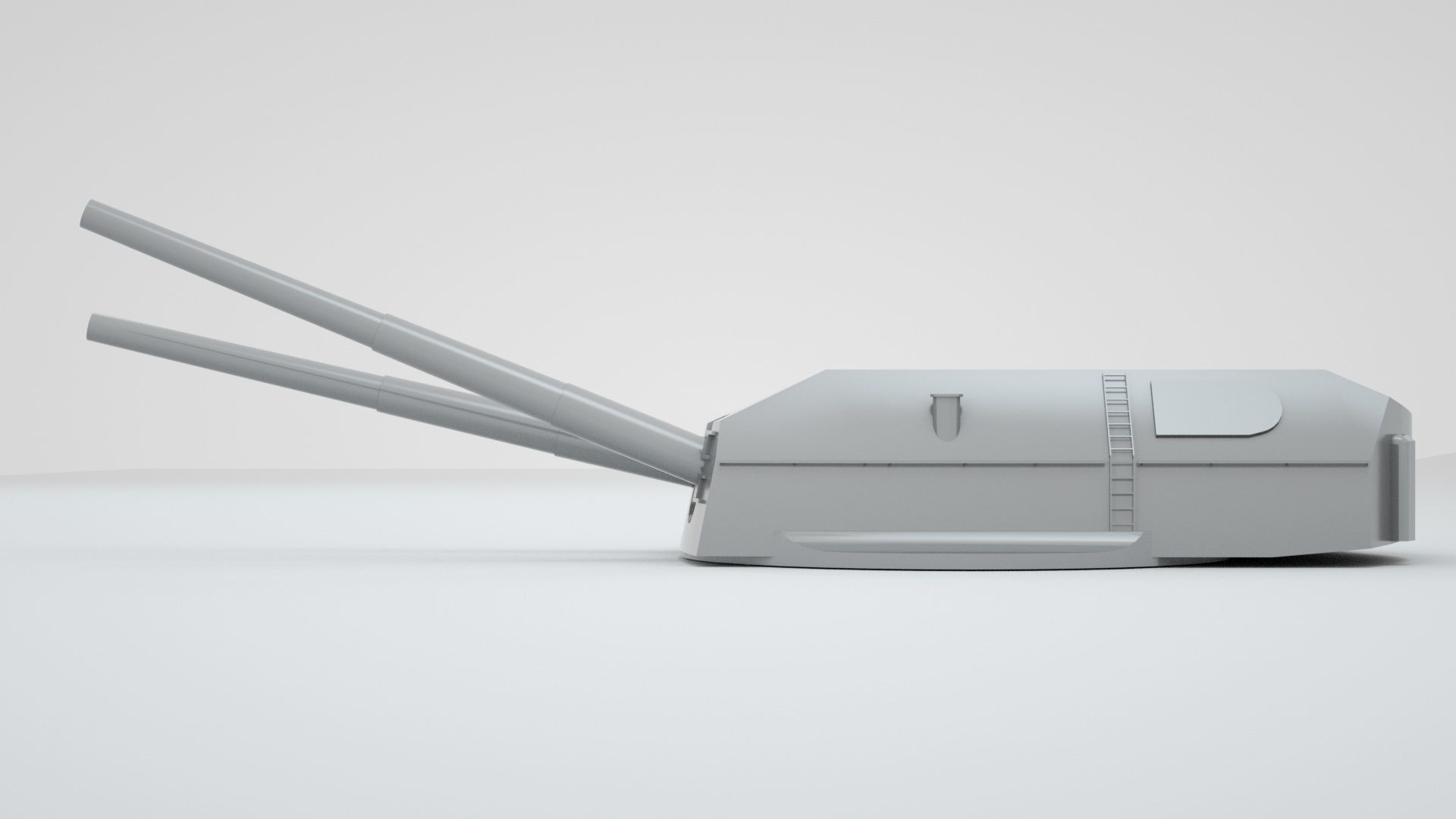 38cm 380mm SK C - 34 Bismarck Naval Gun 3D model_3