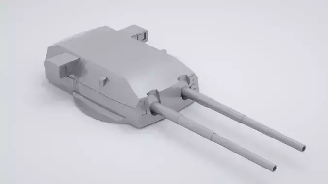 38cm 380mm SK C - 34 Bismarck Naval Gun 3D model