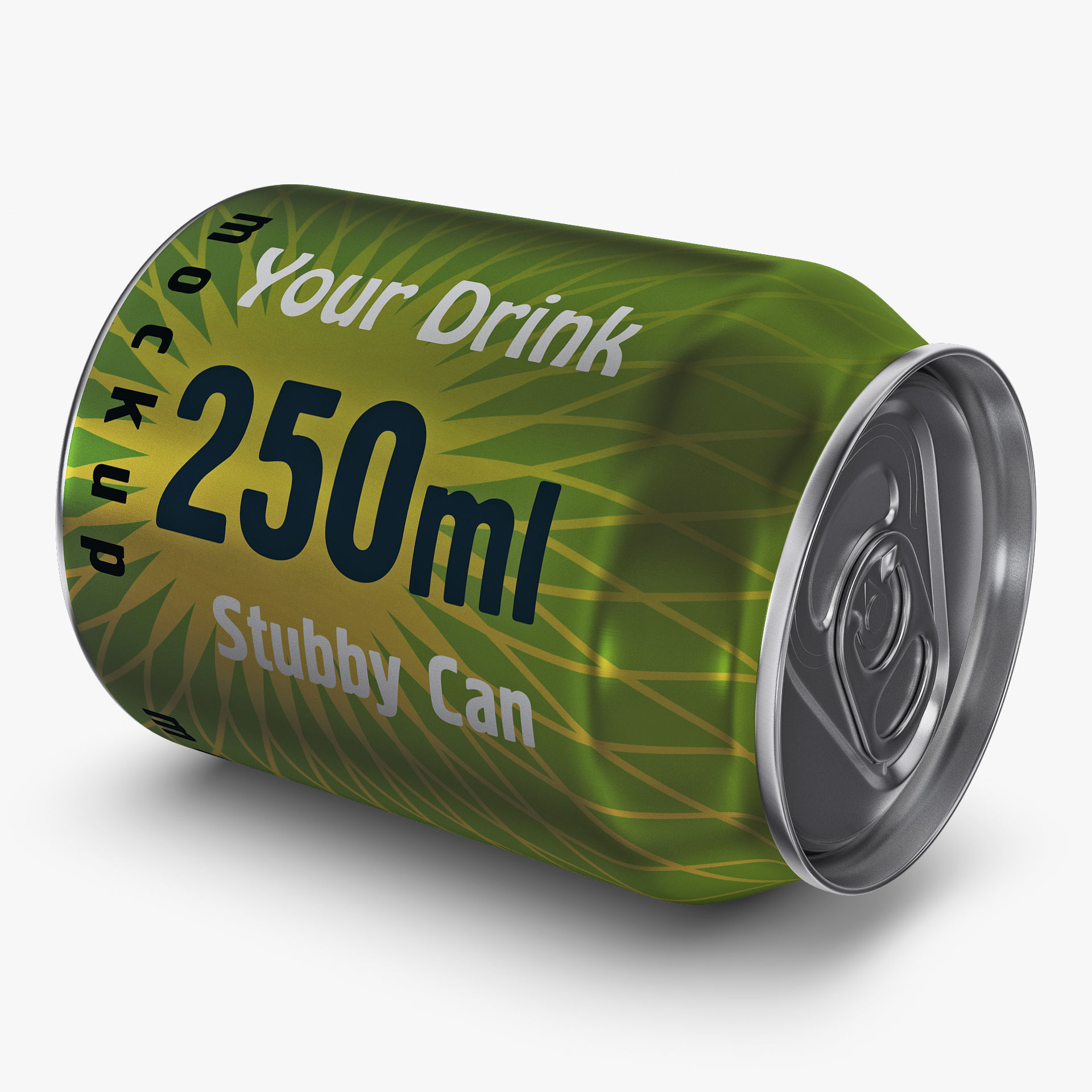 Aluminum Stubby Can 250ml v 2 3D model_4