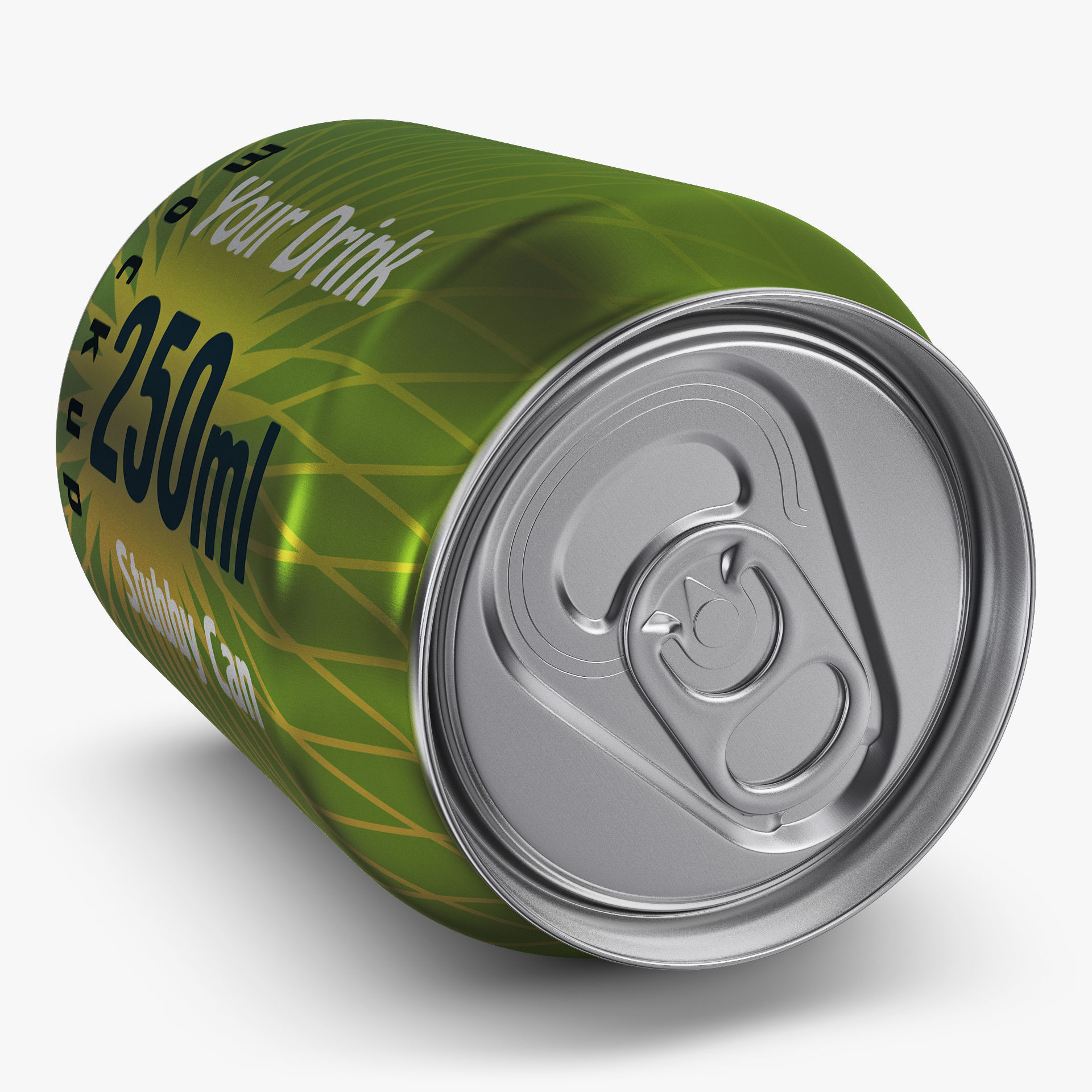 Aluminum Stubby Can 250ml v 2 3D model_7