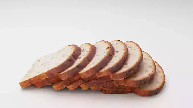 Sliced or cut white toast bread