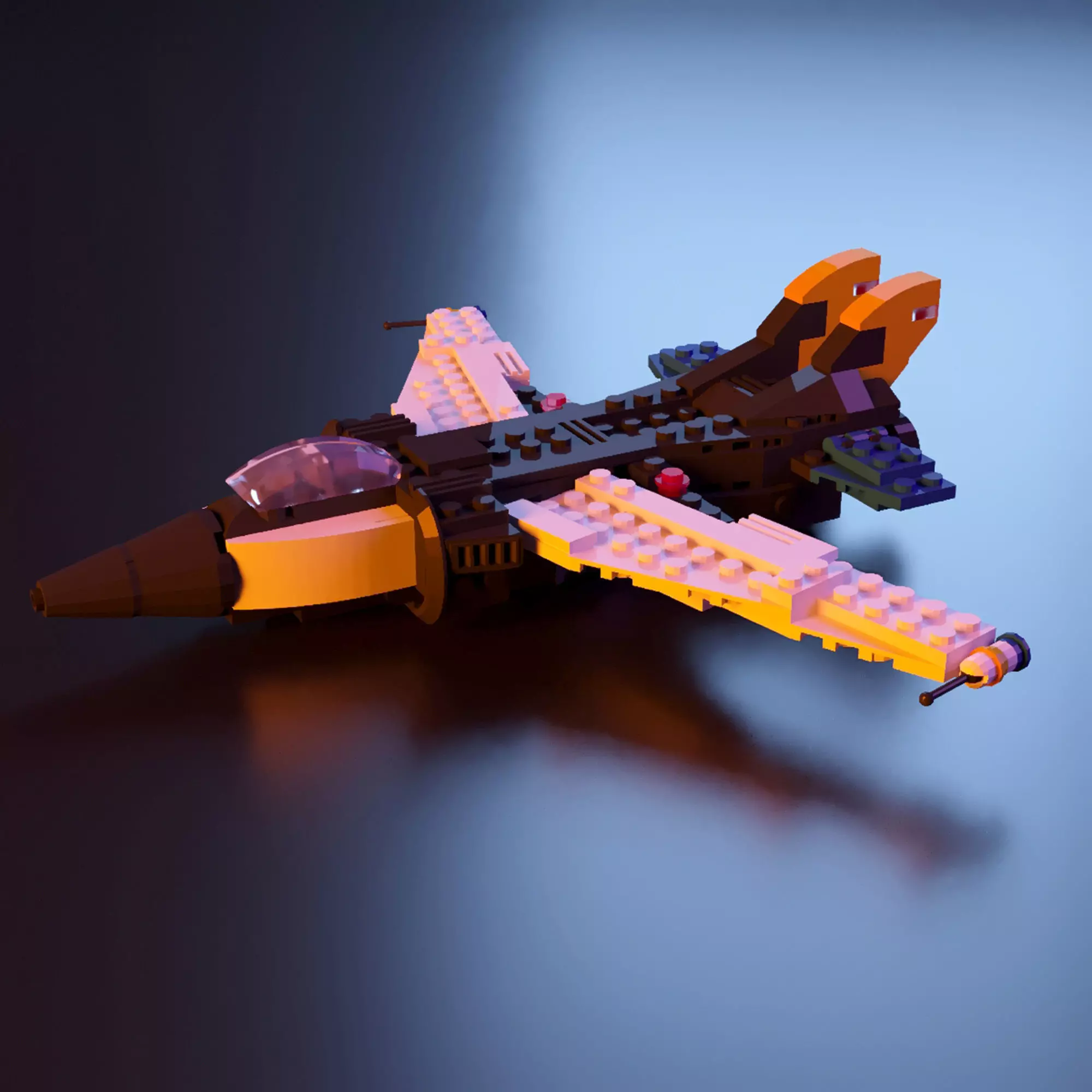 Lego technic plane jet Thunder Wings stl 3D print model