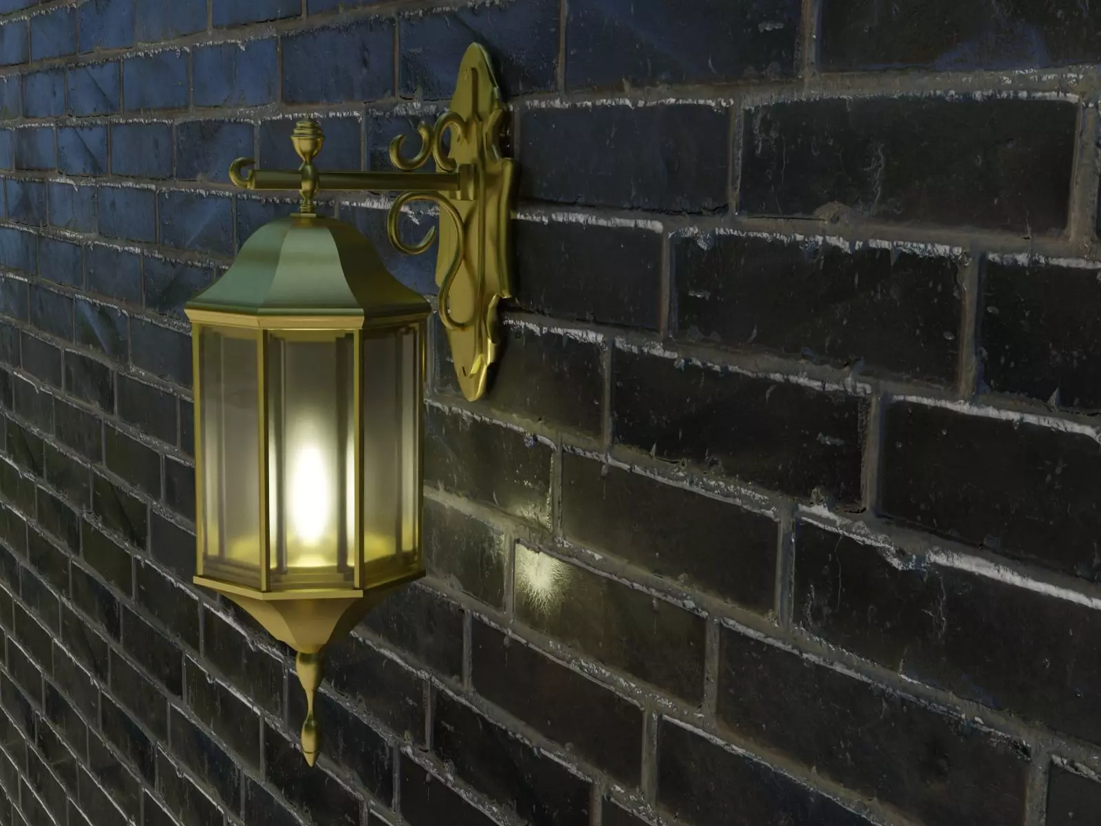 Street Wall Lamp 3D model_0