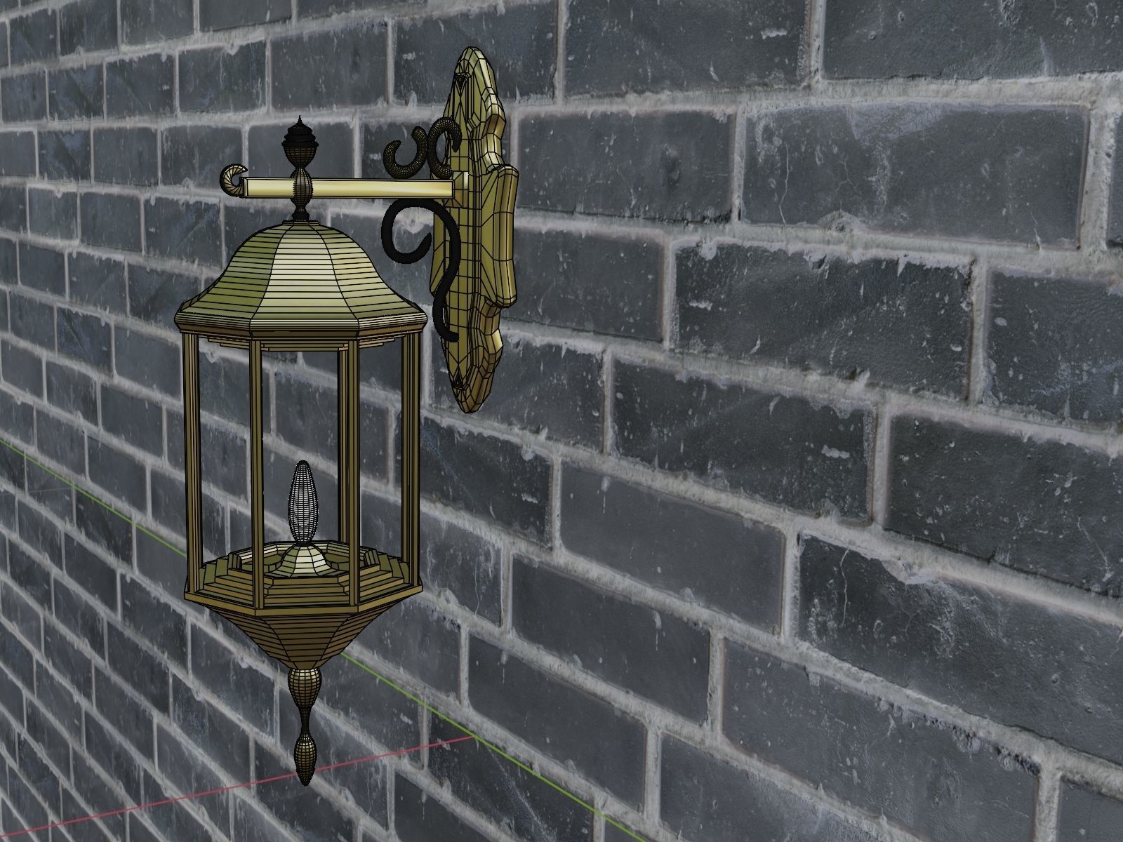Street Wall Lamp 3D model_5