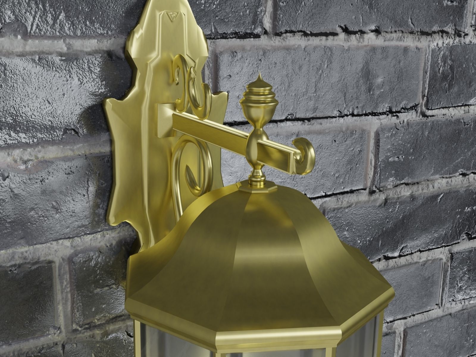 Street Wall Lamp 3D model_4