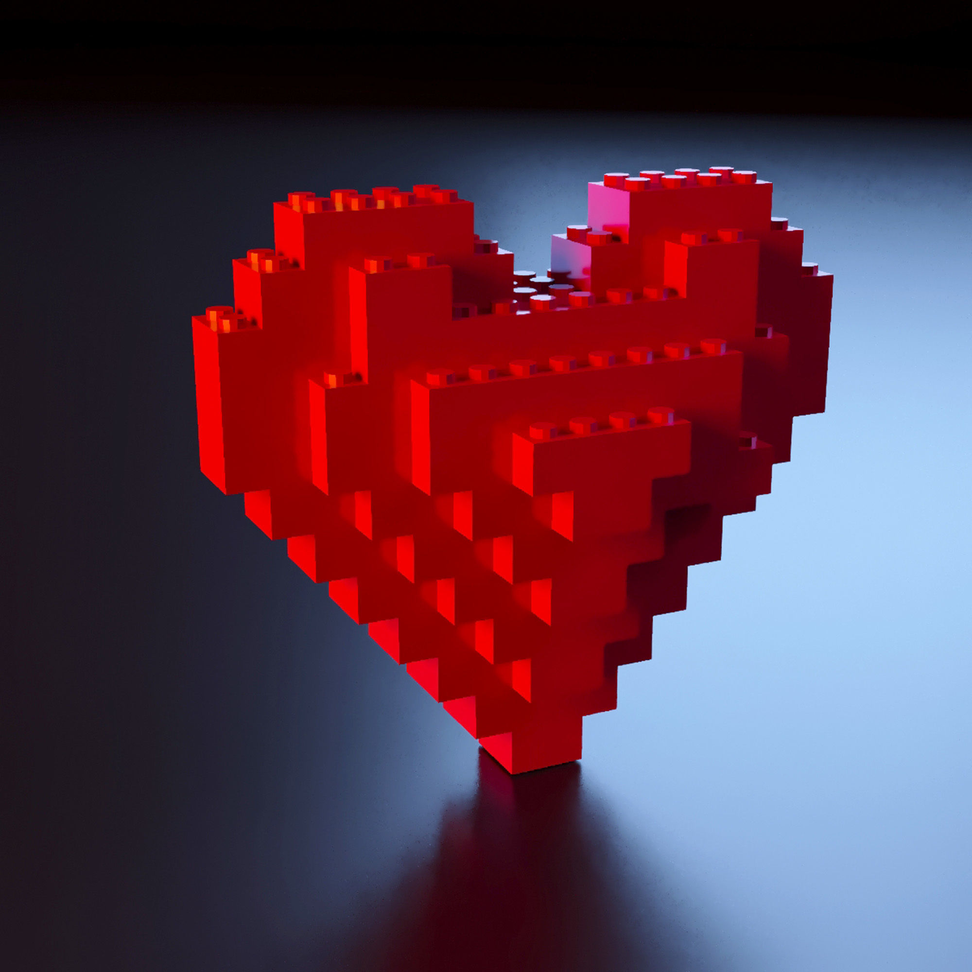 Lego Heart stl 3D print model_4