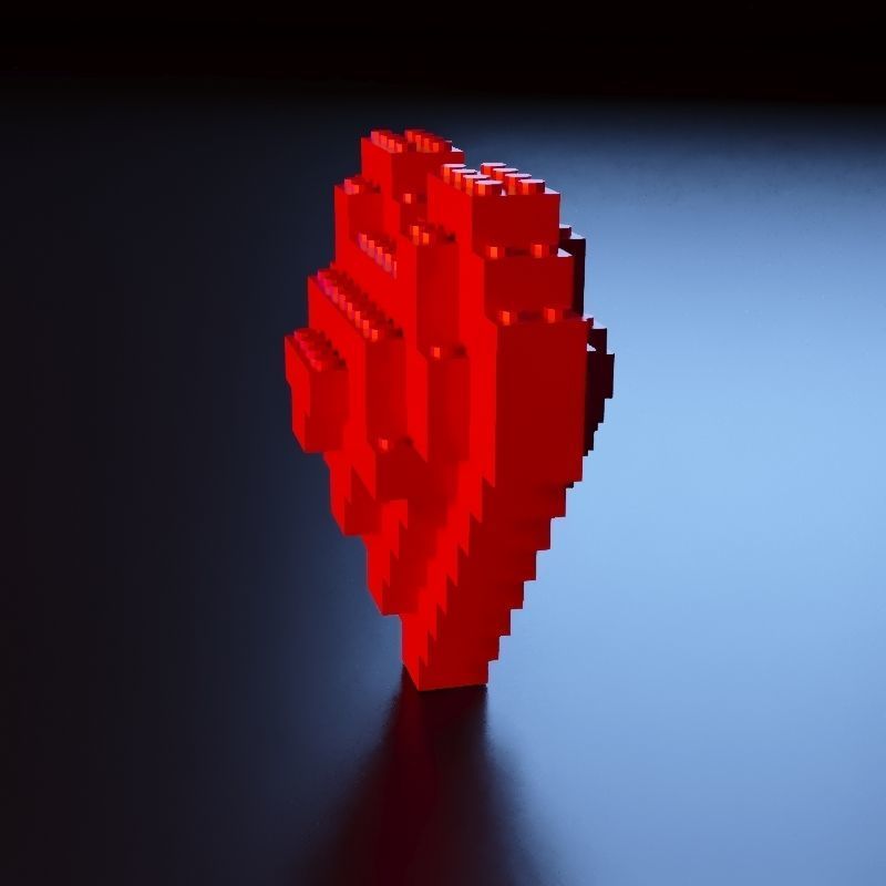 Lego Heart stl 3D print model_9
