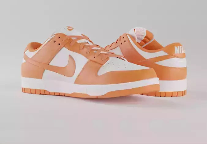 Nike Dunk Low Syracuse  Low-poly 3D model