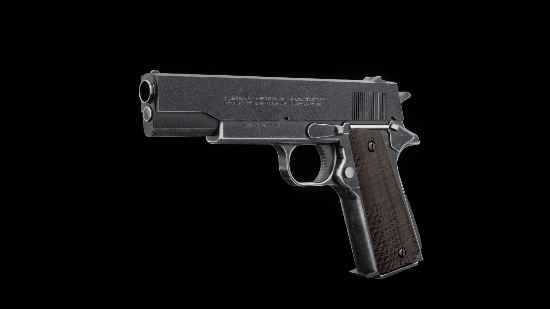 Colt 1911 3D model Low-poly 3D model_1