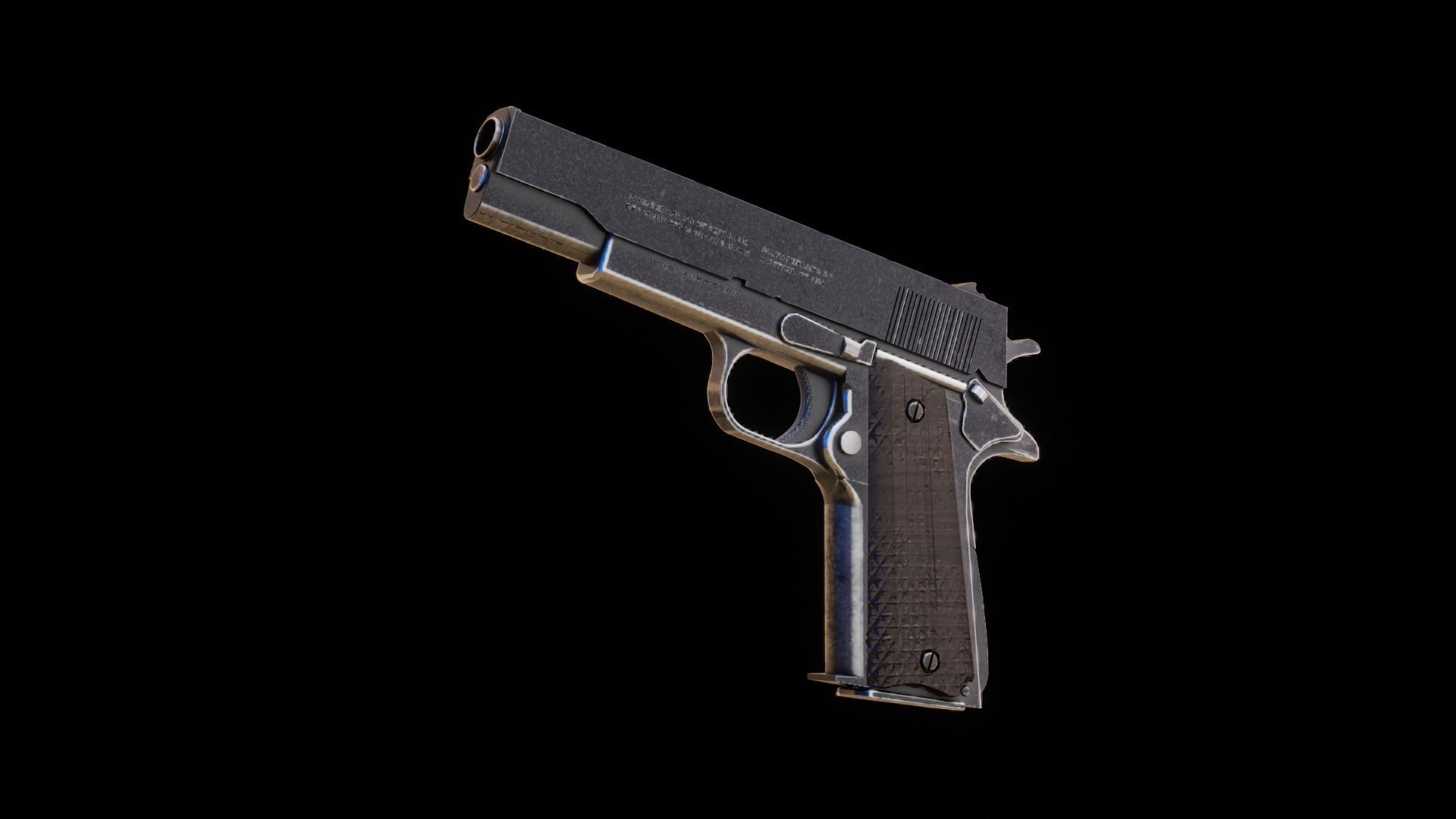 Colt 1911 3D model Low-poly 3D model_2