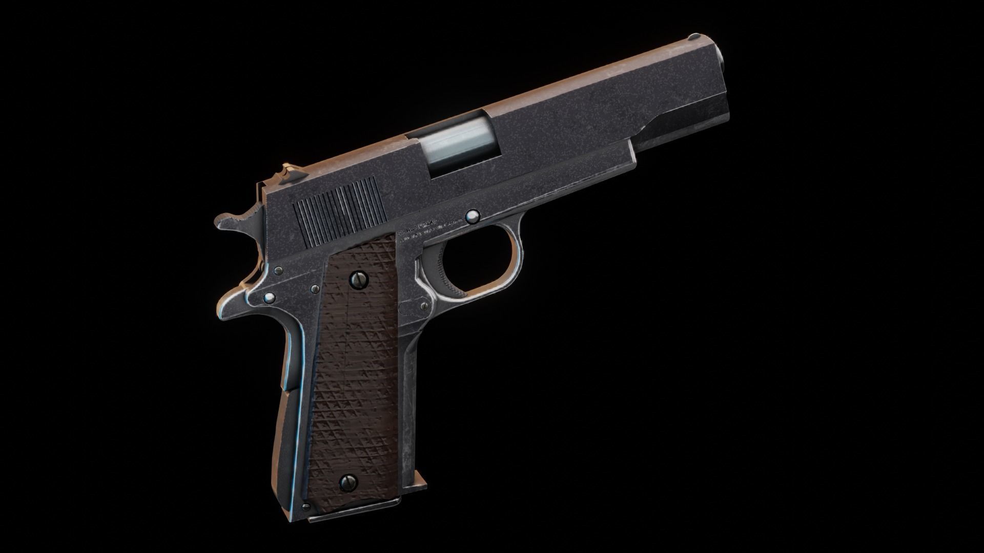 Colt 1911 3D model Low-poly 3D model_4