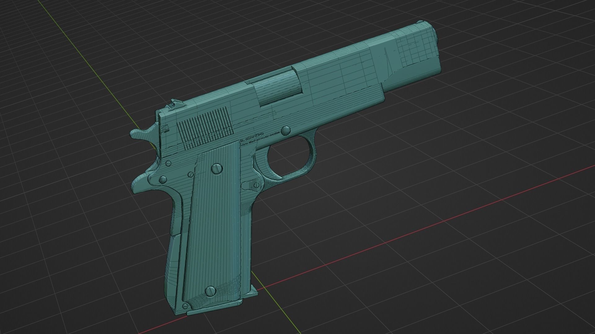 Colt 1911 3D model Low-poly 3D model_5