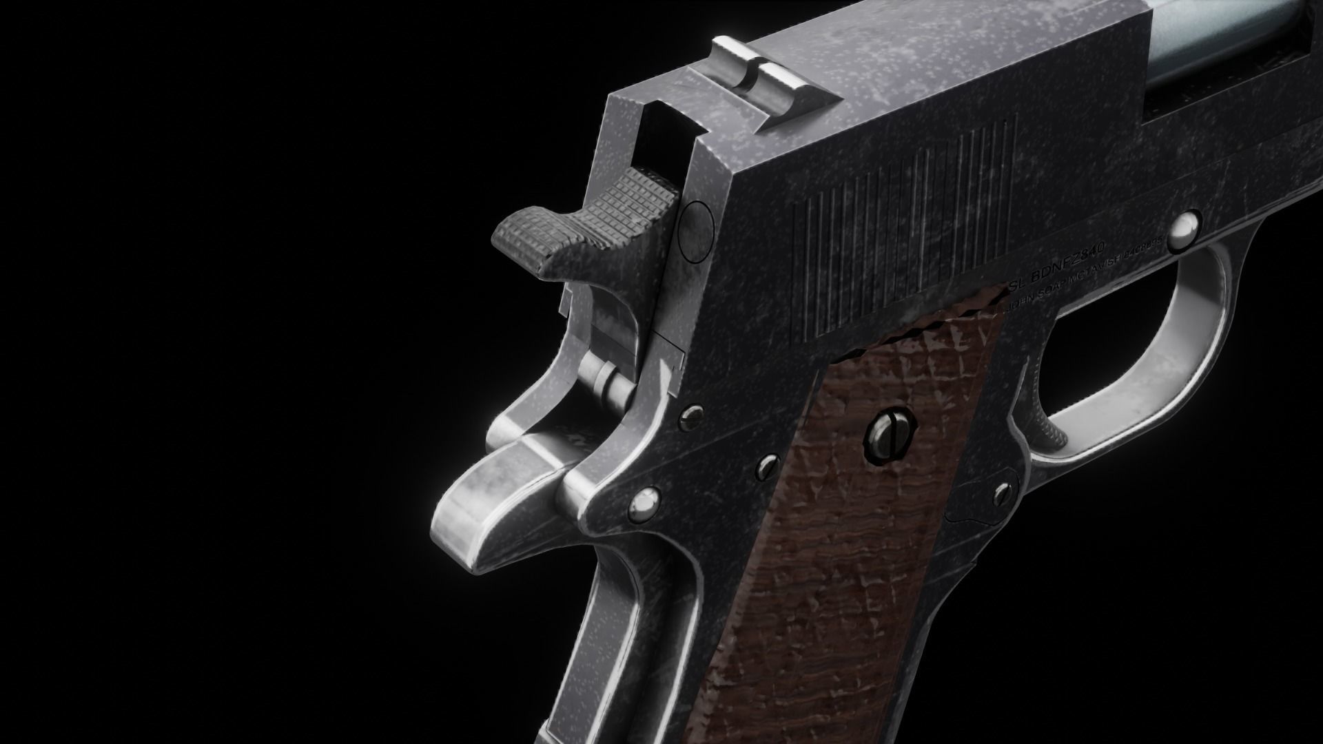 Colt 1911 3D model Low-poly 3D model_3